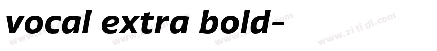 vocal extra bold字体转换